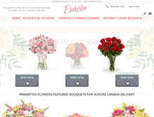 Tablet Screenshot of pinkertonflowers.com